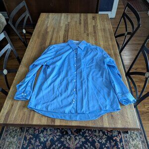 Geoffrey Beene Blue Button Up Dress Shirt Men's 16 1/2 34 35